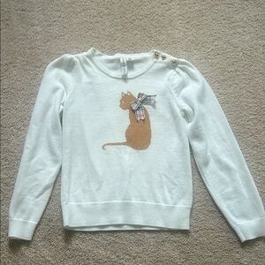 Janie and Jack Cream Sweater with Gold Buttons